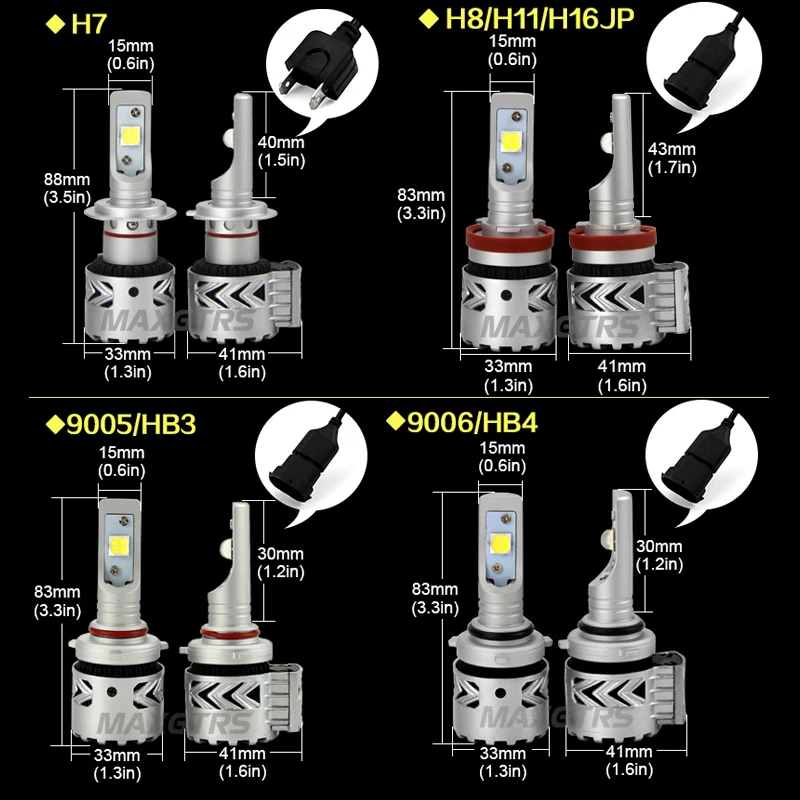 2x Яркий H7 9005 H8 H11 9012 светодиодный комплект для переоборудования фар объектив Cree