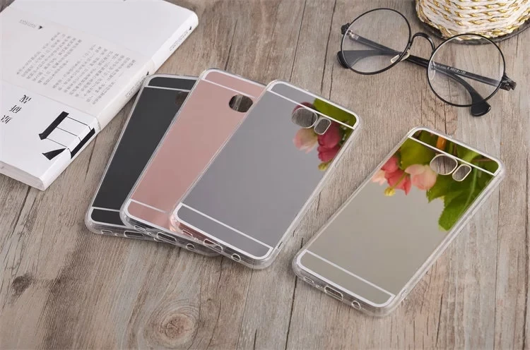 Роскошный блестящий зеркальный мягкий прозрачный чехол из ТПУ для Samsung Galaxy J1 Ace J2