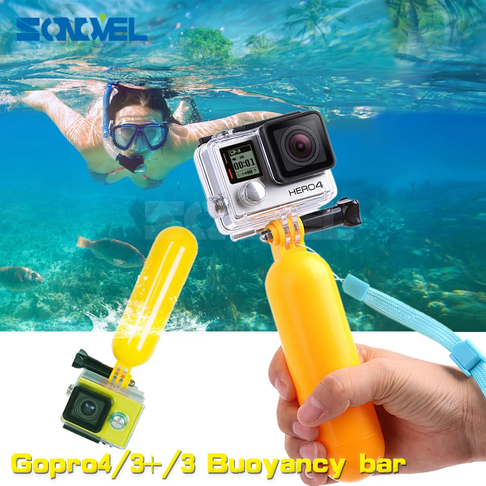 Аксессуары плавучий стержень с круглым дном для экшн камеры Xiaomi Yi GoPro Hero 5 4 Sjcam