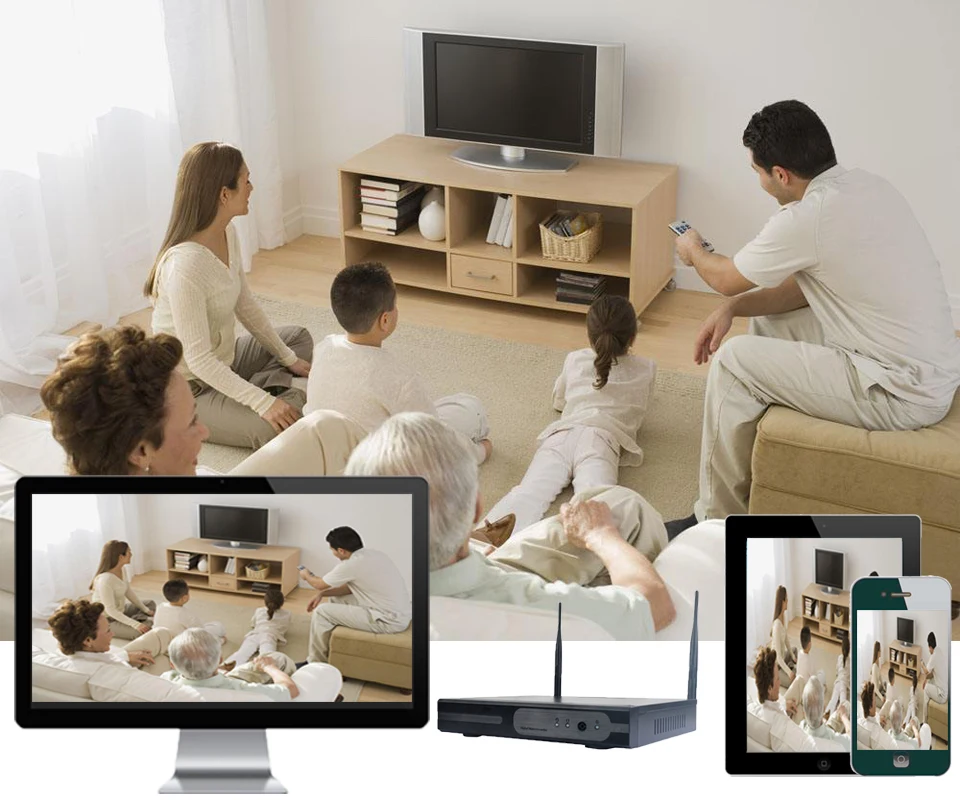 8CH CCTV Системы Беспроводной 960 P NVR 8 шт. 1.3MP ИК Открытый P2P Wi-Fi IP камера