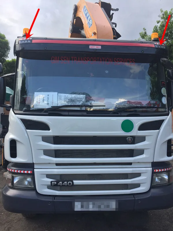 2 шт. 24 В Белый янтарно желтый светодиод боковой маркер для Scania Боковой габаритный