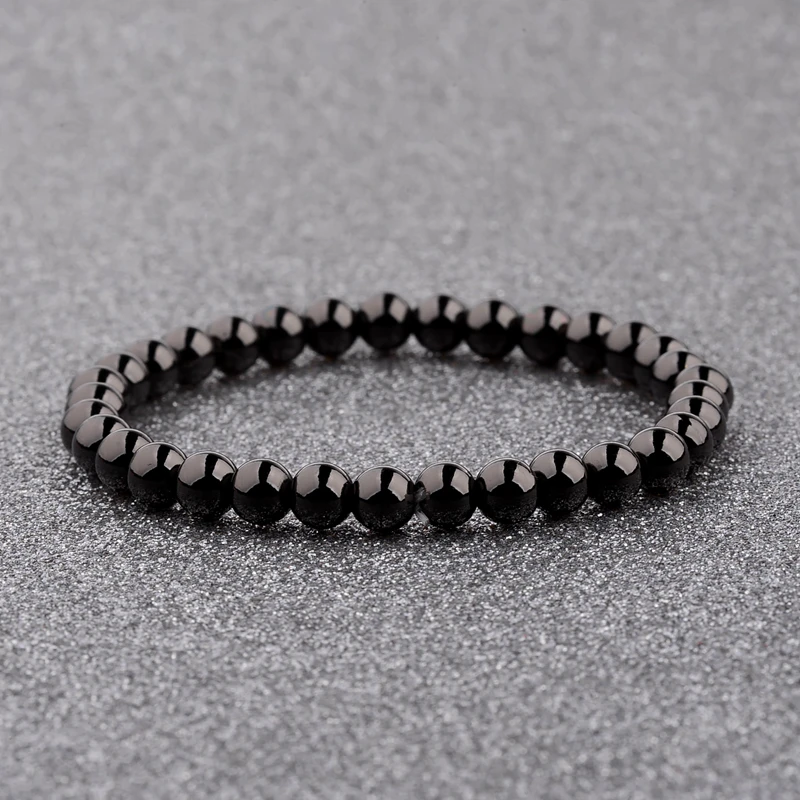 Amader 4 цвета 6 мм высококачественный медный женский и мужской браслет из бисера