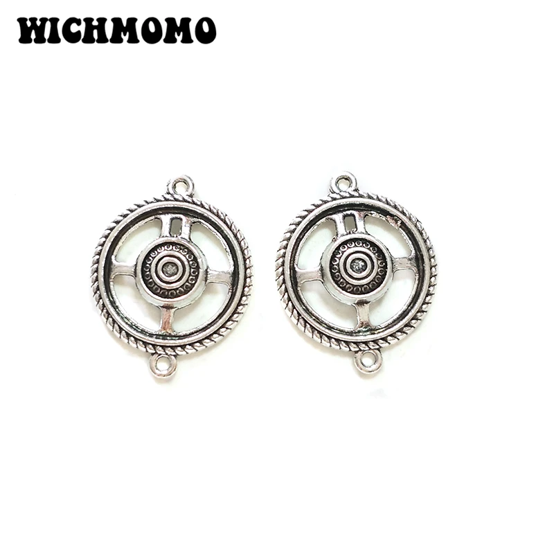 

2021 New 8pieces 21MM Retro Zinc Alloy Cross Round Connectors Charms Pendants for DIY Necklace Jewelry Accessories