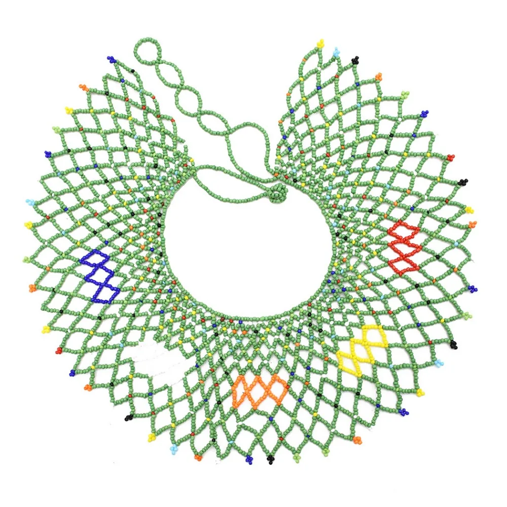 Индийское этническое Африканское ожерелье с разноцветными полимерными бусинами, египетское этническое колье на плече, колье, ожерелье, ювелирное изделие