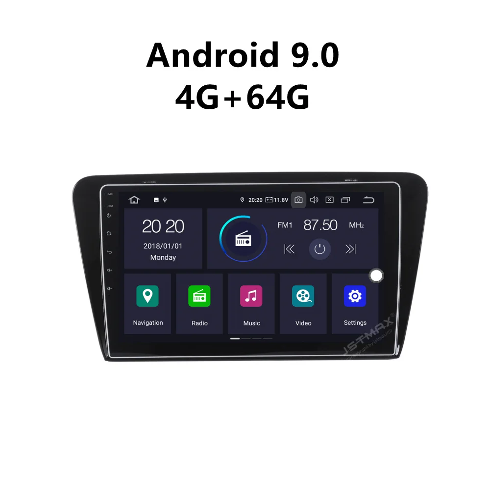 

Автомагнитола JSTMAX, 10,2 дюйма, Android 9,0, 4 Гб + 64 ГБ, ISP экран, DVD, стерео плеер для Skoda Octavia 2014, 2015, 2016, 2017, GPS-навигация