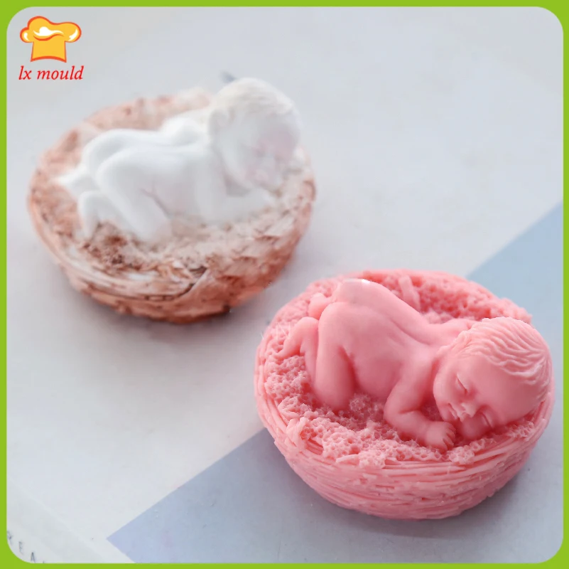 

Силиконовая форма в виде куклы, детская креативная силиконовая форма «сделай сам», украшение для дома, ароматерапия, свеча