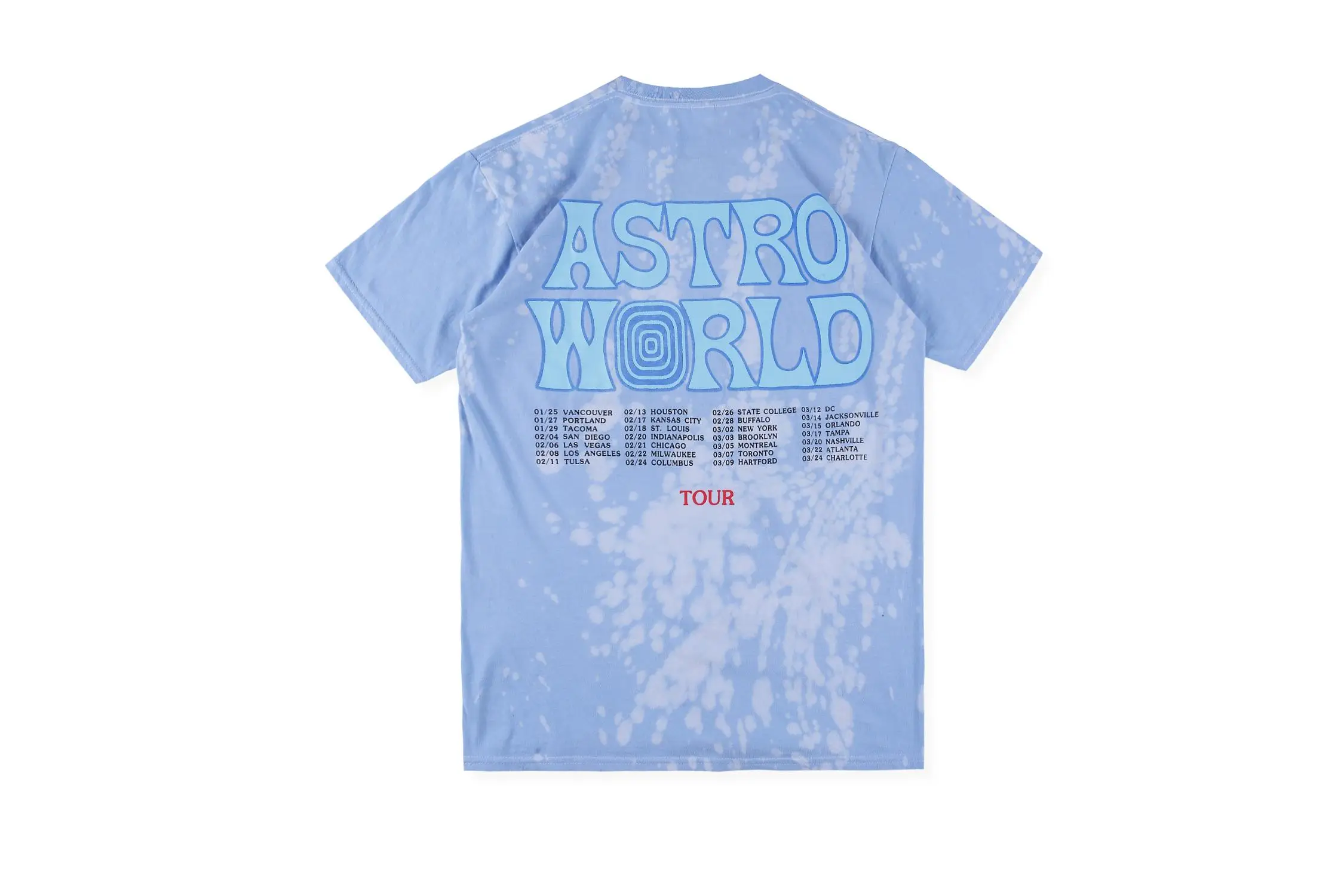 19SS Трэвиса Скотта Astroworld Tour футболка космонавта Tie Dye ткань уличная хип-хоп ASTROWORLD футболка Harajuku футболки для мужчин
