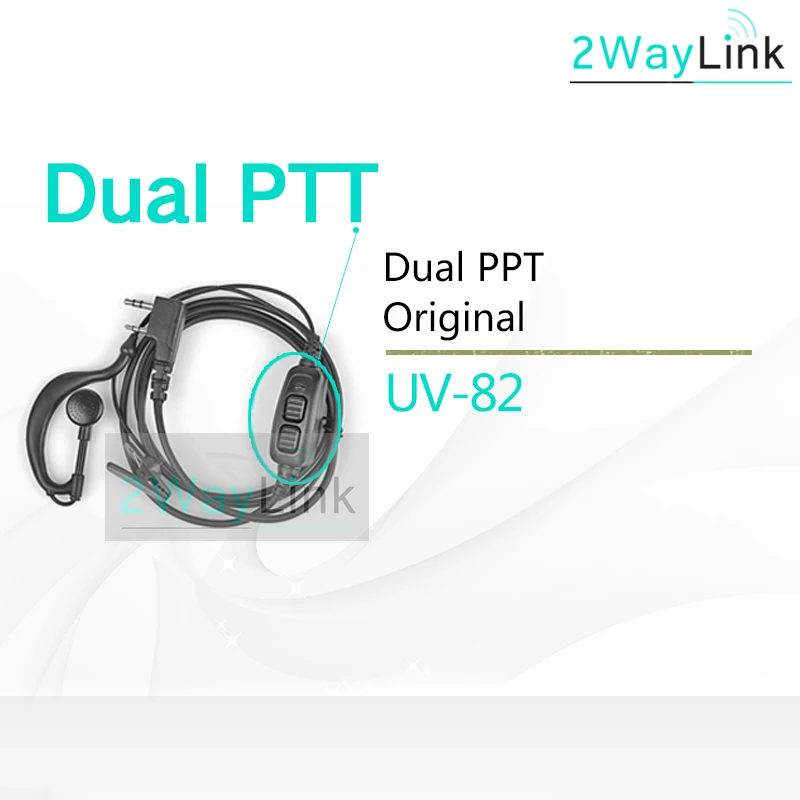 Двойной PTT Динамик для Baofeng UV-82 UV-82HP UV-82HX UV-8 UV82L UV-89 UV-82 плюс UV-82TP GT-5TP UV 82 UV-82 гарнитура аксессуары