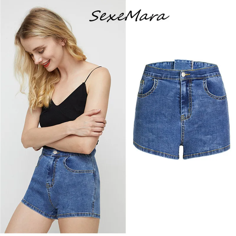 Plus Size 2019 High Waist Jeans Short Boyfriend Sexy Casual Korea Denim Skinny Woman Distressed | Женская одежда
