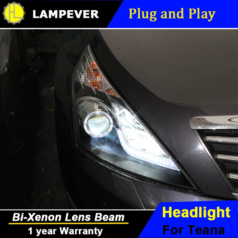 Lampever для Nissan TEANA головной светильник s DRL 2008-2012 светодиодный бар Q5 би ксенон