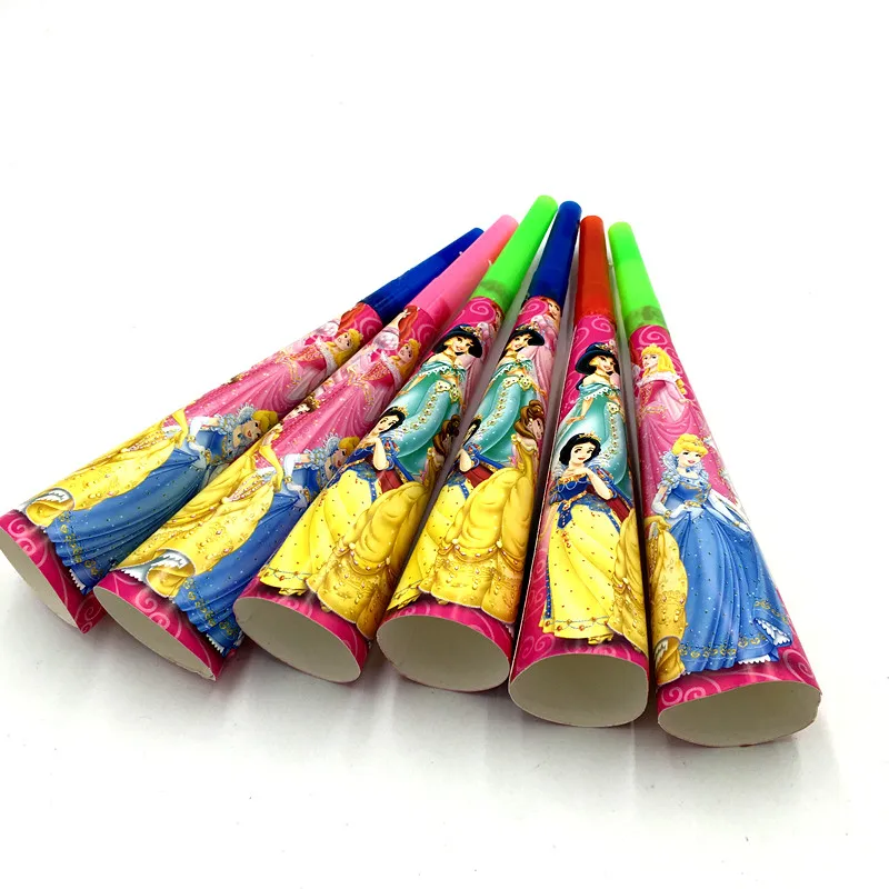 6 шт./лот принцессы рога шесть принцесса трубы Дети День рождения украшение