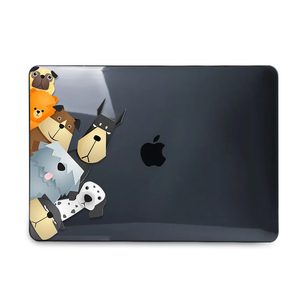 A253 Black Redlai чехол для ноутбука MacBook Air 13 A1466 A1932 Pro 13 15 Сенсорная панель A2141 A2159 16 дюймов ноутбука чехол с изображением милых животных Жесткий Чехол Крышка - Цвет: A253 Black
