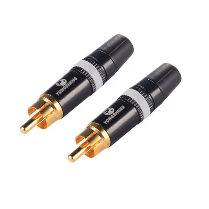 10 шт./лот сделано Neutrik фабрики Китая YS373-2 соединитель-гнездо типа RCA разъем RCA Золото Мужской Красный кольцо - Цвет: YS373-9 White
