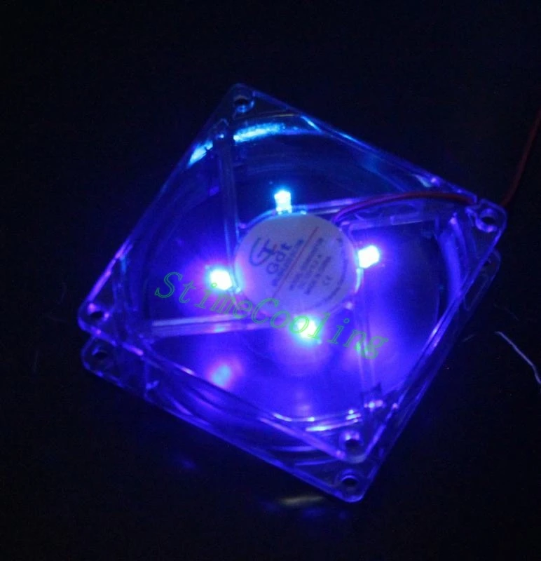 1 шт. синяя светодиодная подсветка DC 4Pin 8025 80 мм 80x80x25 чехол для компьютера