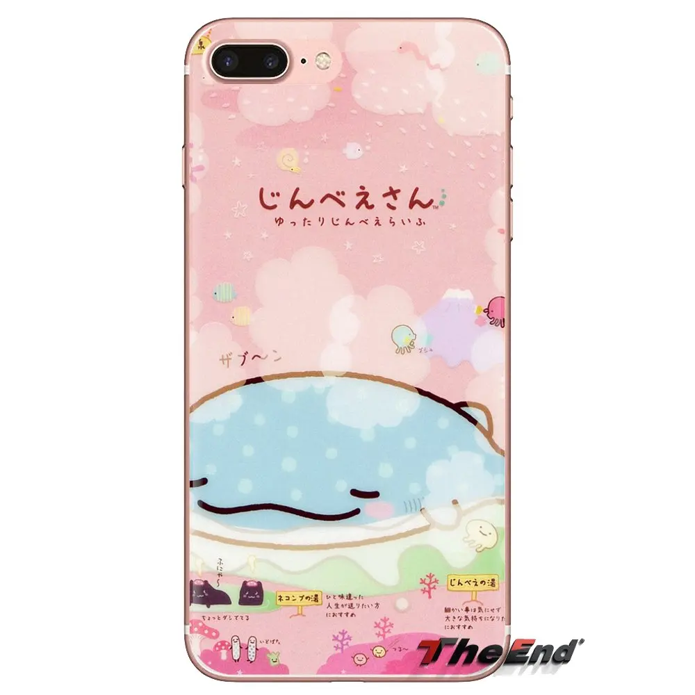 japan kawaii Whale Shark For Sony Xperia Z Z1 Z2 Z3 Z5 compact M2 M4 M5 C4 E3 T3 XA Huawei Mate 7 8 Y3II Transparent Soft Covers |