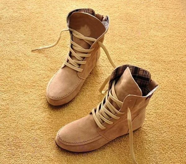 XingDeng/весенне осенние женские мотоциклетные ботильоны на шнуровке зимние ботинки