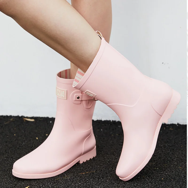 DRIPDROP Резиновые сапоги для женщин Женские резиновые до середины икры