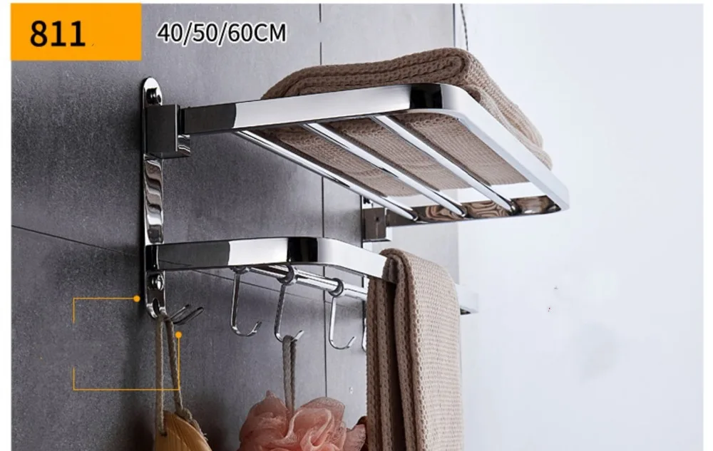 С двумя полками для ванной полотенцесушитель полка SUS304 из нержавеющей стали с