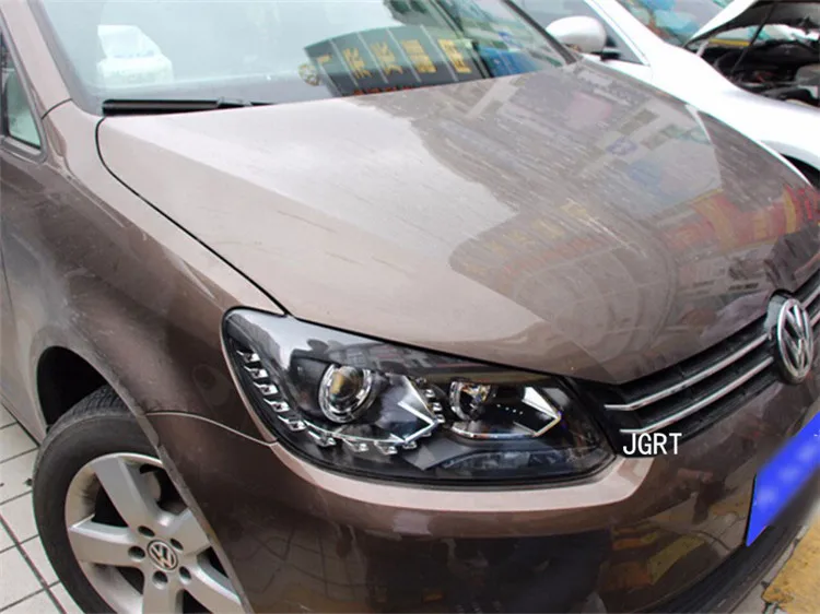 2 шт. автомобильный стиль светодиодный фары для VW Touran 2011- для Touran Головной фонарь светодиодный DRL Объектив двойной луч H7 HID Xenon bi xenon объектив