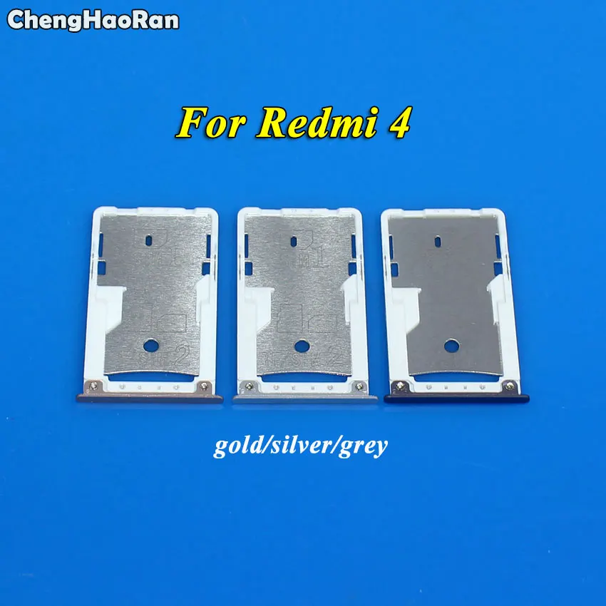 ChengHaoRan новый лоток для SIM-карты гнездо держатель адаптеры Замена Xiaomi Redmi 4 4A 4X SIM &amp