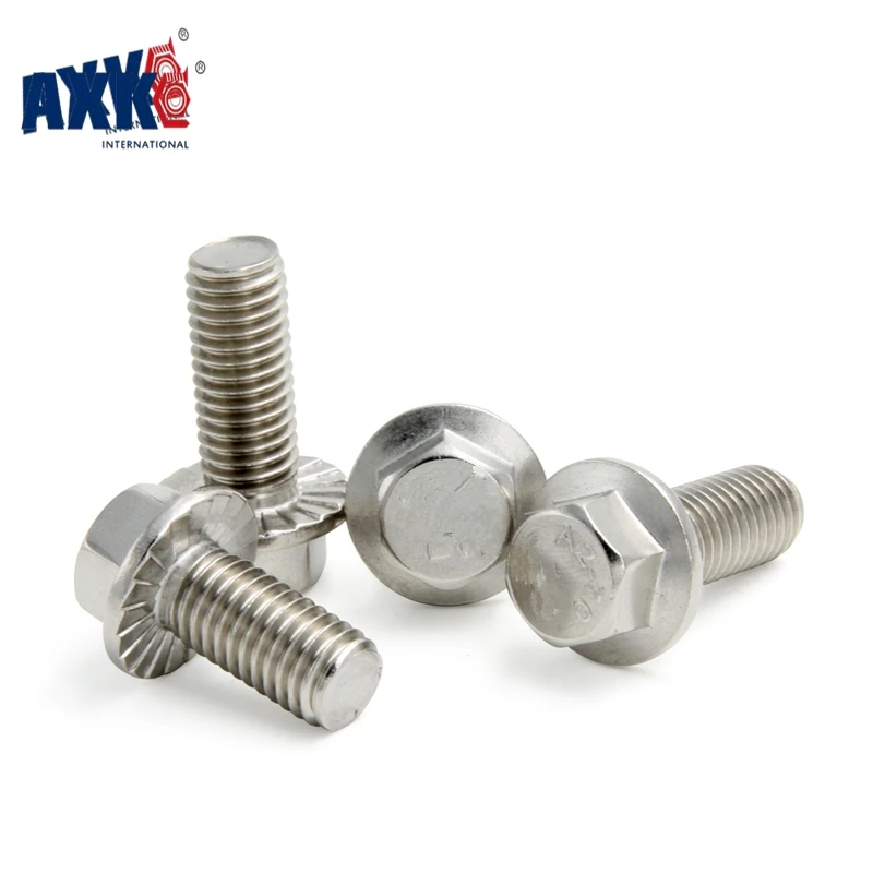 AXK 2 шт. GB5787 A2-70 Hex Винтов Фланца Рамка Болт M8 * 16/20/25/30/ 35/40/45/50 мм | Обустройство дома