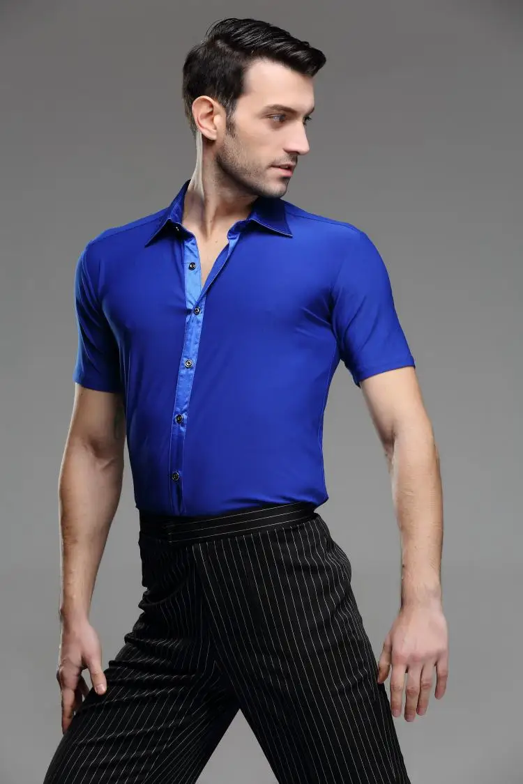 Рубашка для мальчиков с коротким рукавом бальных танцев сальсы Танго самбы