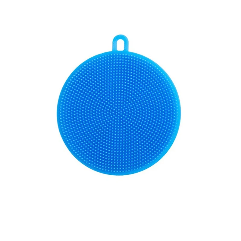Blue Волшебная силиконовая миска, многофункциональная Чистящая Щетка, чистящая подставка, кастрюля, кастрюля, щетка для мытья, кухонный очиститель, инструмент для мытья - Цвет: Blue