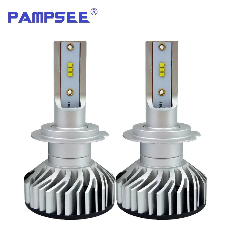 PAMPSEE F2 ZES H1 H3 H4 H7 9005 9006 СВЕТОДИОДНАЯ Фара 72 Вт 6500 лм K лампы для фар автомобиля