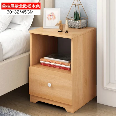 1 drawer-Wood color Современная мебель для спальни тумбочки прикроватный шкаф для хранения простой многофункциональный ящик для хранения Маленький комод mx6241147 - Цвет: 1 drawer-Wood color
