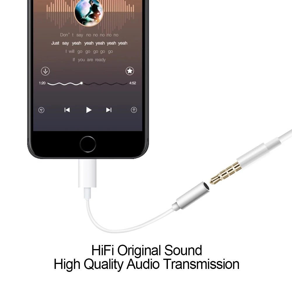 Для Apple Lightning аудио конвертер 3 5 мм разъем для наушников адаптер iPhone ios 10 2 все
