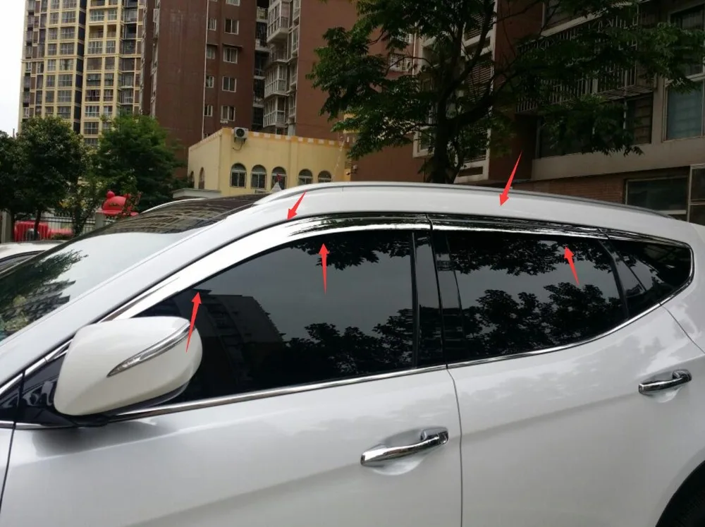 Козырек на окно из АБС хром и пластика для Hyundai TUCSUN 2015 2017 2018 2019|Хромирование| |