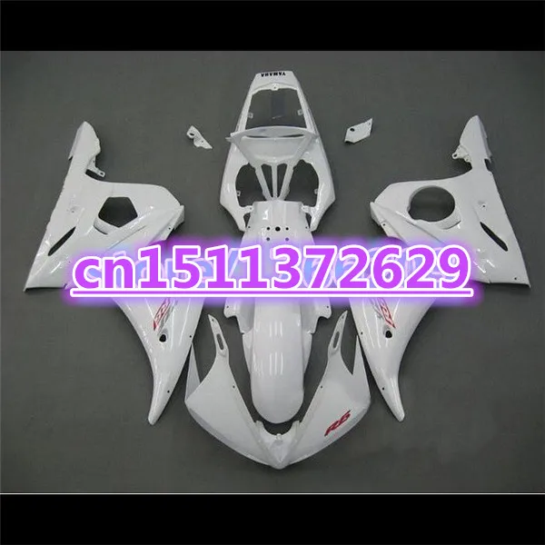 

100% Новый обтекатель из АБС-пластика для кузова YZF R6 2003 2004 2005 YZF-R6 03 04 05 белый серебристый YZFR6 600 03-05 обтекатель-Dor D