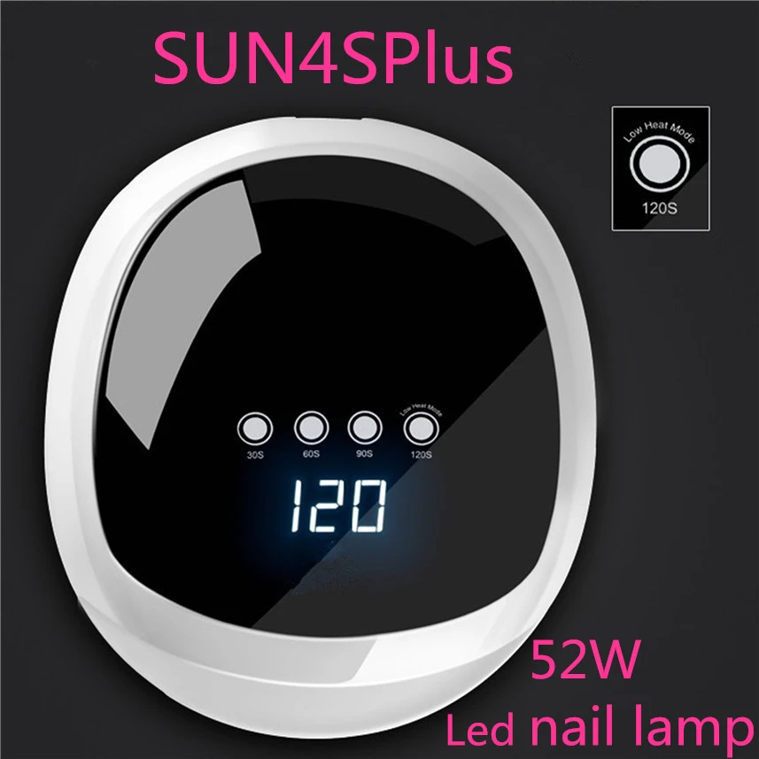 

Аппарат для сушки гелей и лаков для ногтей SUN4S Plus светодиодная УФ-лампа для ногтей, 52 Вт, автоматический сенсор, сенсорный экран