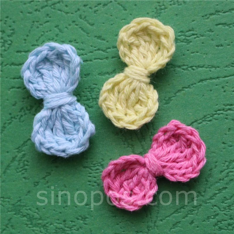 Красочные вязаные крючком шармы банты ручной работы 28 мм украшения для