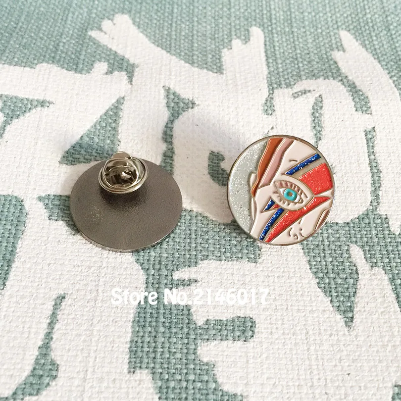 Эмалированная металлическая заколка для лацканов в стиле ретро 1 дюйм