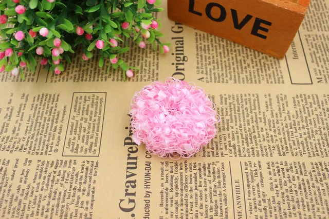 Pink 6pcs 6 шт./лот, милые детские эластичные ленты для волос с цветами, Модный яркий резиновый головной убор для девочек с конским хвостом - Цвет: Pink 6pcs