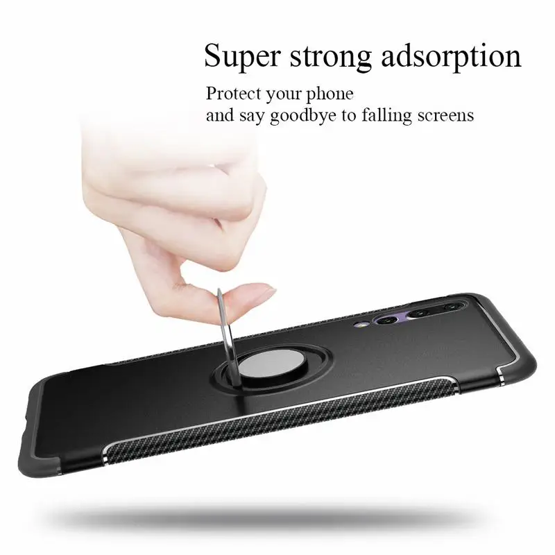 Ascromy Rugged Armor Case For Huawei P20 Lite Nova 3 Heavy Duty Protection Cover With Ring Holder Kickstand P10 |