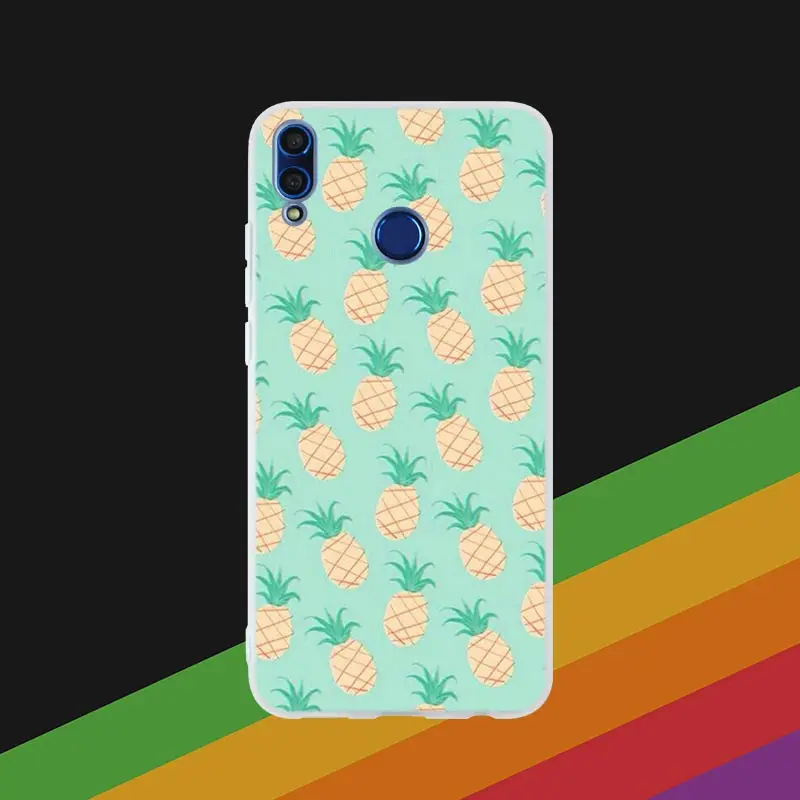Чехол для телефона летние фрукт лимон арбуз ананас для huawei Honor 10i 20 Pro 9X Lite 8a 8x max 8c 7x 7a pro 6x V20 бледный мягкий