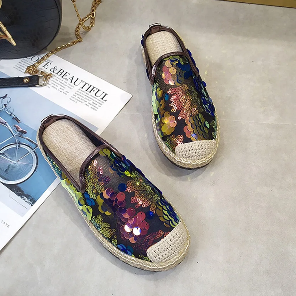 SAGACE/обувь модная женская летняя обувь с блестками Высококачественная из