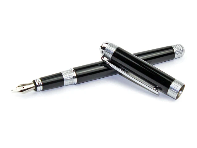 Ручка Пикассо ps 909 серебряная пространственно временная черная перьевая