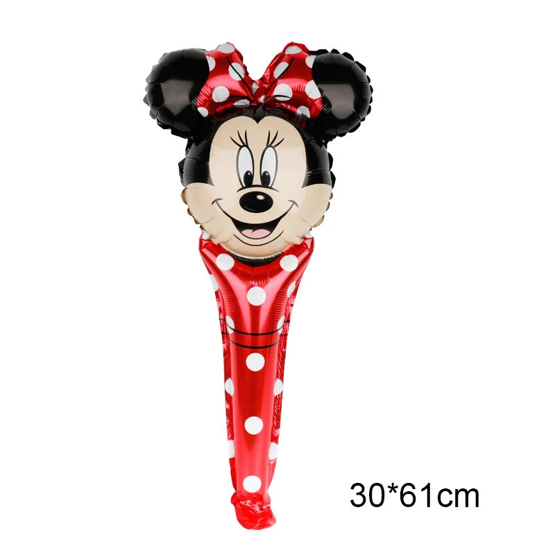 20pcs red mini 20 штук Baby shower Для мальчиков и девочек ручной надувные шары Mickey Minnie Winnie м/ф Винни-Пуха и ручной шарик из фольги в форме День рождения украшения для детей - Цвет: 20pcs red mini