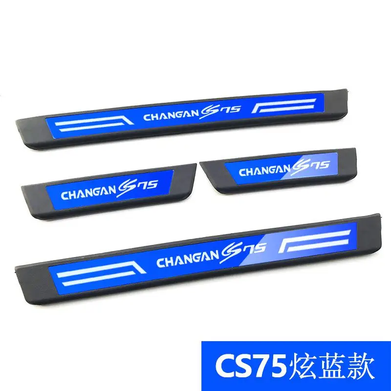

High-quality stainless steel Plate Door Sill Welcome Pedal Car Styling Accessories 4pcs/set for changan cs75 2019