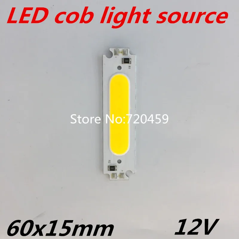 

3pcs LED light source 2W white light 60x15mm for LED cob module light source 12V