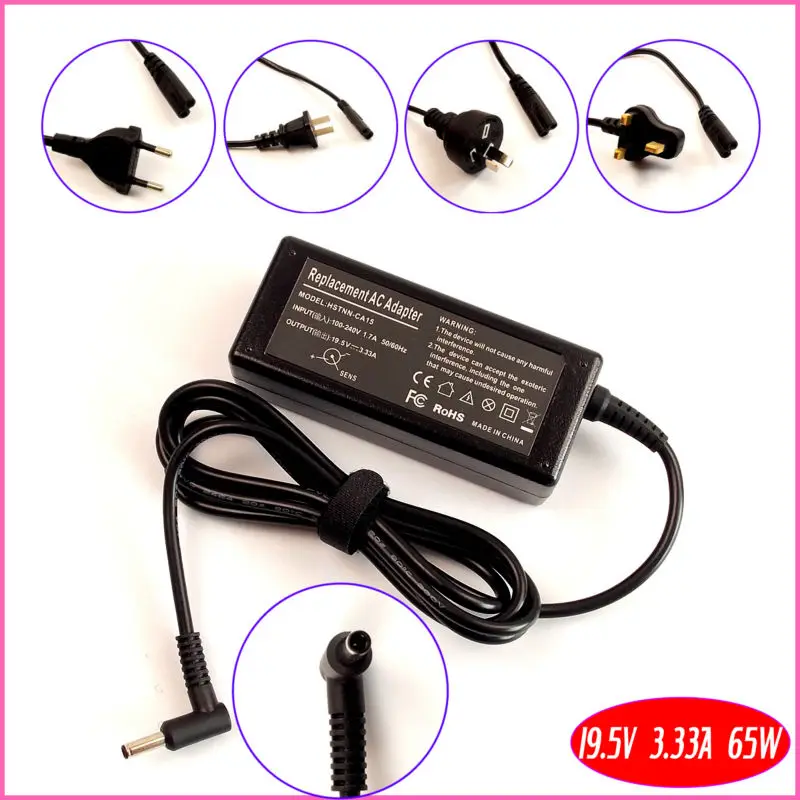 19.5V 3.33A 65W Ultrabook Ac Adapter Charger for HP ENVY TouchSmart 15-g000 m6-k000 14Z-N100 N200 15-j009WM 14T-K000 14T-K100