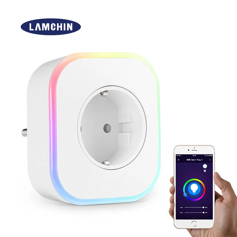 

Smart Mini WiFi Charger Plug EU Phone Remote Control Smart Switch Socket for IOS Android Phone with Amazon Alexa Google Assistan