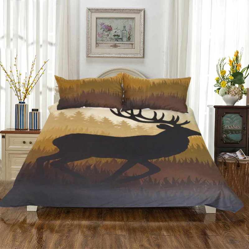 Комплект постельного белья BeddingOutlet в виде оленя пододеяльник с изображением