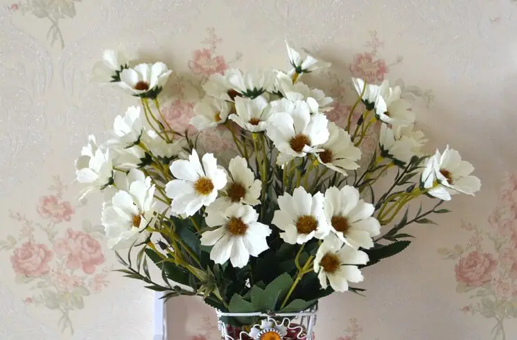 

Silk flowers bouquet Artificial flowers about 33cm Cherry blossoms flowers home decoration ornaments gift a1078