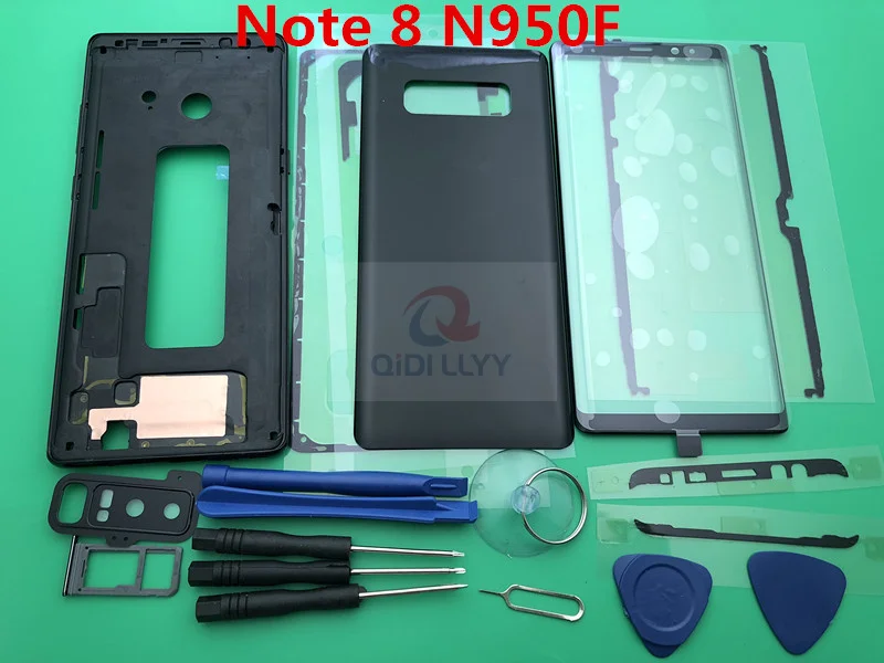 Full Housing Case For Samsung Galaxy Note 8 N950 N950F Front Frame + Back Battery Cover LCD glass tool +Stickers | Мобильные
