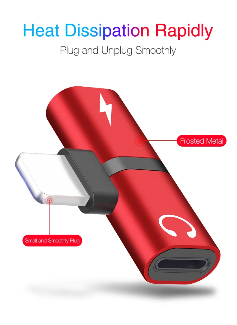 FLOVEME OTG Аудио Адаптер для iPhone X адаптер для зарядки аудио USB адаптер для iPhone 7 Plus зарядное устройство гарнитура с подсветкой разветвитель