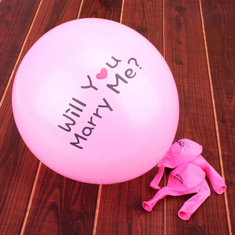 100 шт./лот уплотненный латексный шар вы женитесь на мне печатное предложение для